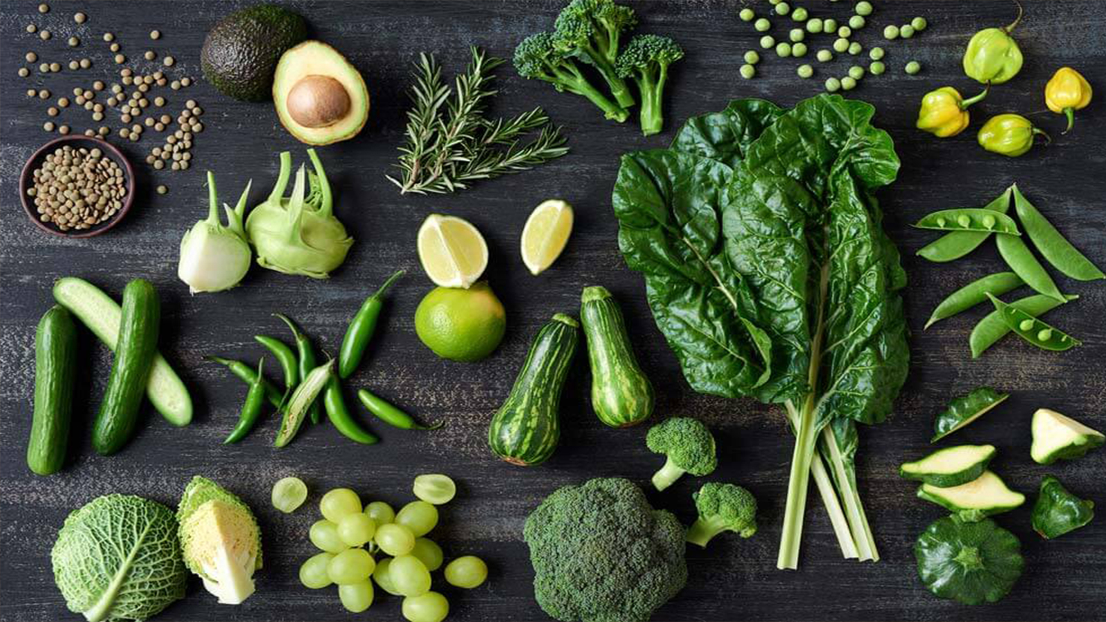 el consumo de alimentos verdes
