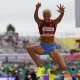 Yulimar Rojas compite en el mundial de atletismo