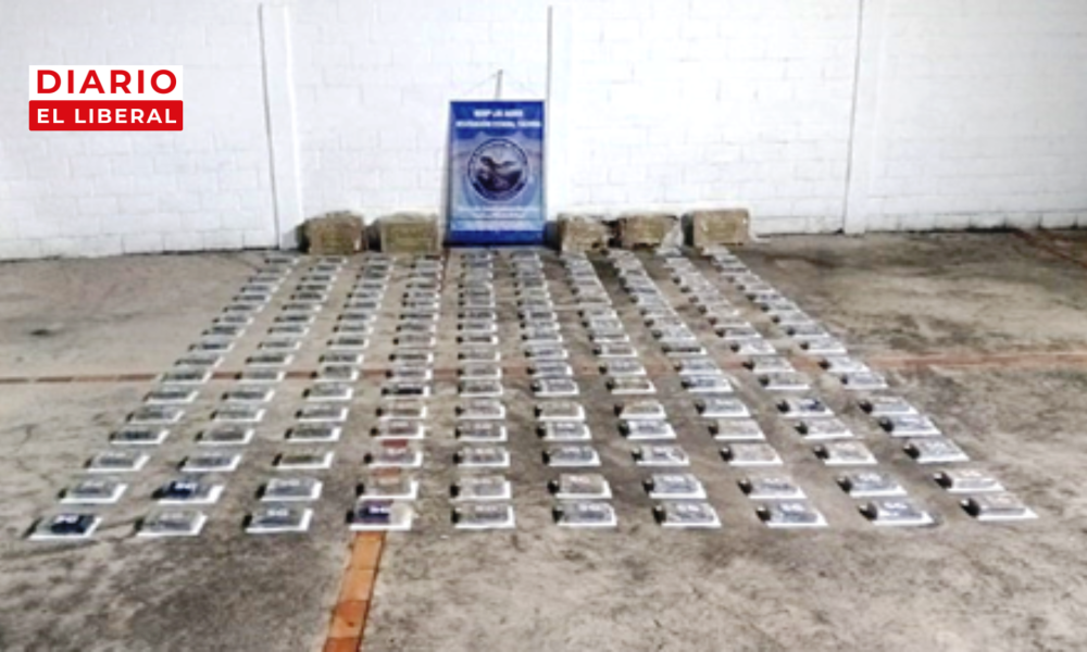 Incautación de 170 panelas de cocaína